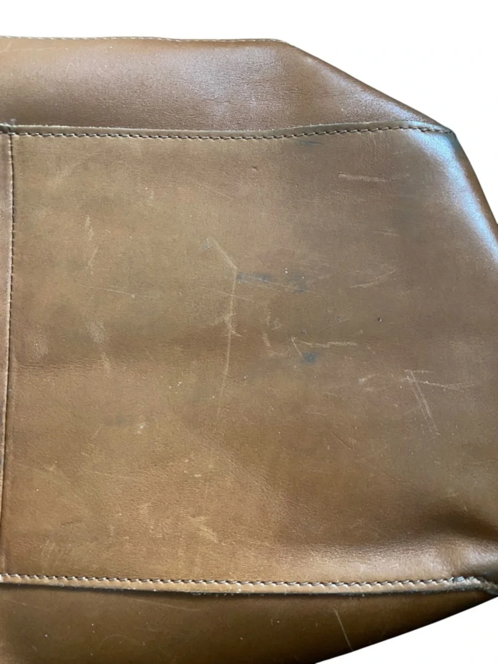 Vintage 1990s L.L. Bean Brown Genuine Leather Field & Town Satchel Tote Bag